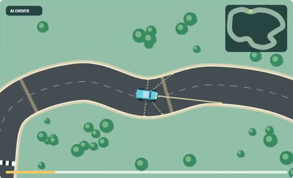 Train AI to Drive, a screen from the lab