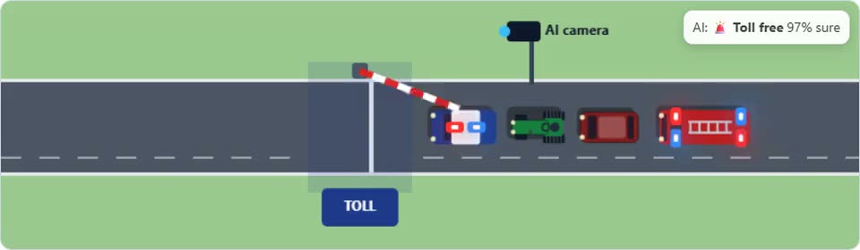 Train AI to Run a Toll Plaza, a screen from the lab
